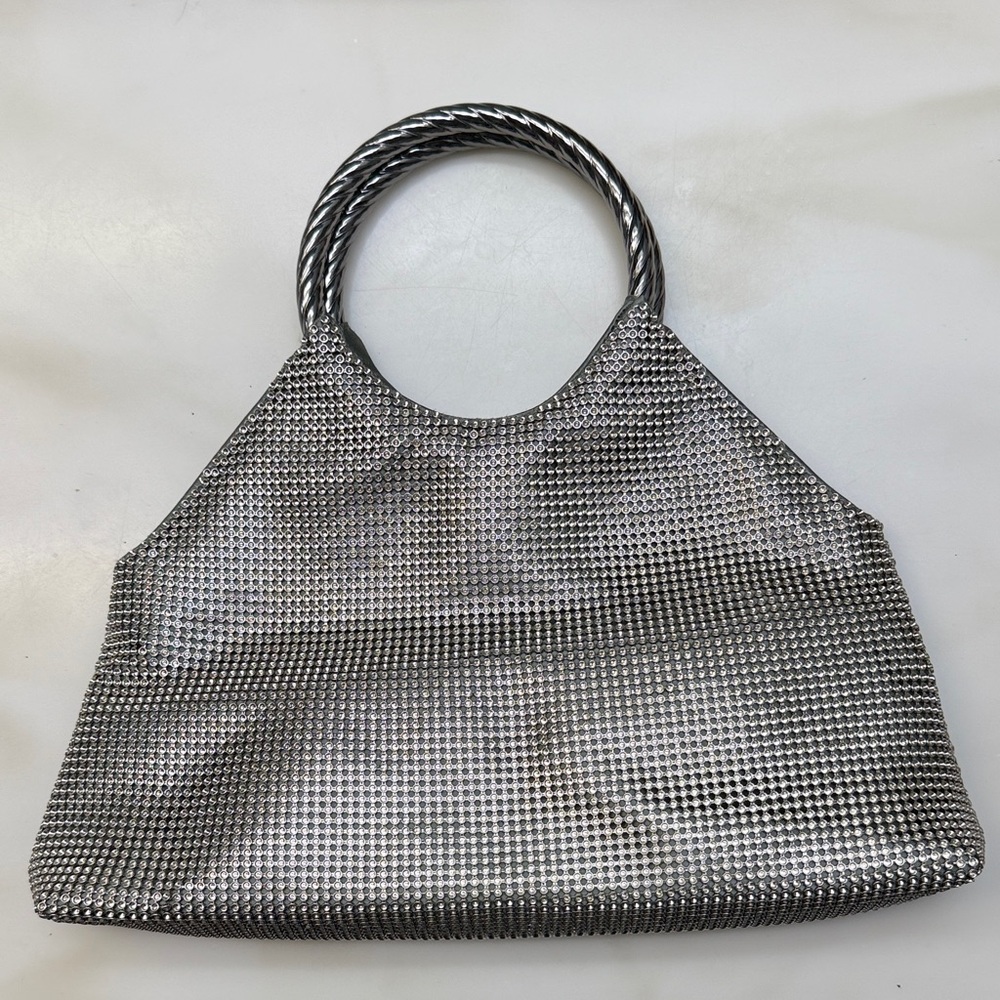 Whiting & Davis Silver Mesh Tote